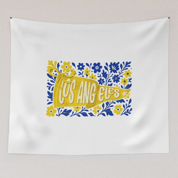 Item preview, LA City Floral Pennant Retro Style  designed and sold by cortlandshetley.