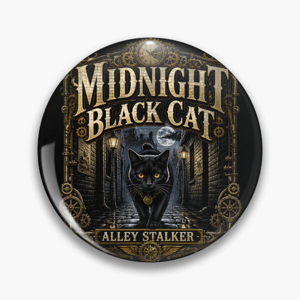 Item preview, Midnight Black Cat Alley Stalker Cute Dark Kawaii designed and sold by KristenosNehk.