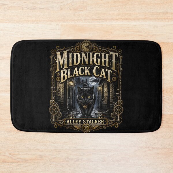 Item preview, Midnight Black Cat Alley Stalker Cute Dark Kawaii designed and sold by KristenosNehk.