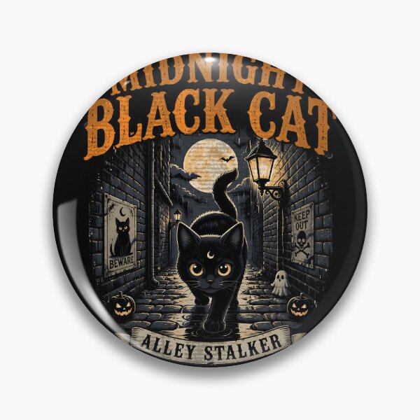 Item preview, Midnight Black Cat Alley Stalker designed and sold by KristenosNehk.
