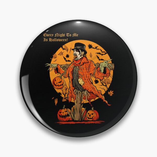 Item preview, Face Painted Scarecrow In Orange Moon Circle designed and sold by TWOBROTHERS DESIGNS.