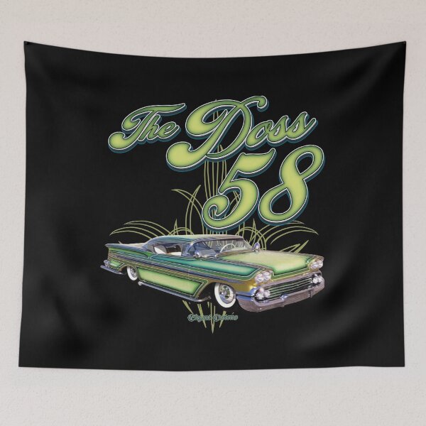 Item preview, 1958 Impala chopped with text - Lowrider, Kustom, Hot Rod, Muscle Car designed and sold by Elegant Customs.