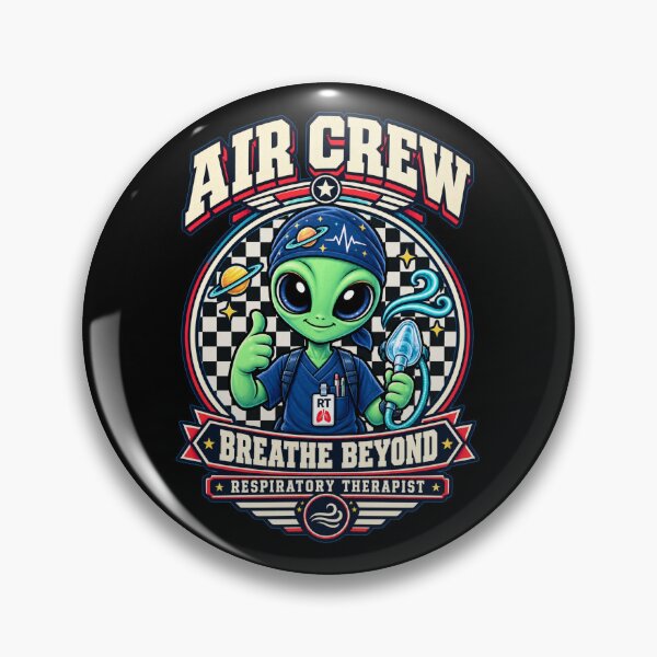 Item preview, Retro Alien Respiratory Therapist Checkered Space Design designed and sold by ClinicalHubs.