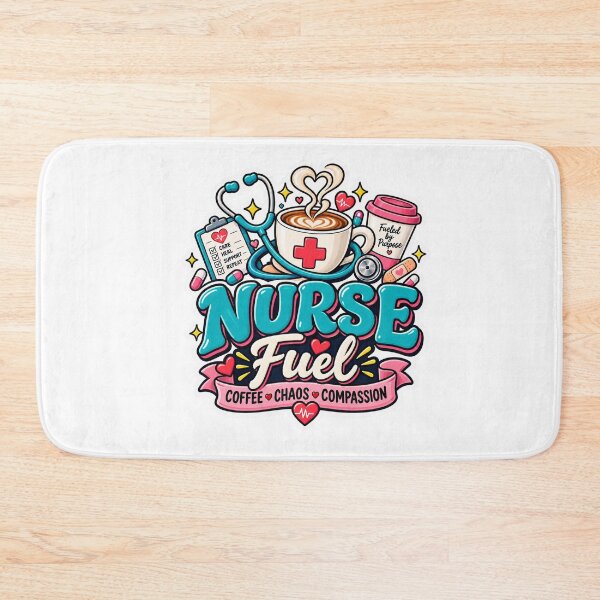 Item preview, Nurse Fuel – Coffee Chaos Compassion Funny Nurse Sticker designed and sold by Dr. Heartbeat.
