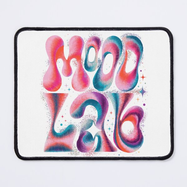 Item preview, Mood Y2K Psychedelic Typography – Colorful Retro Groovy Word Art designed and sold by madeinnature.