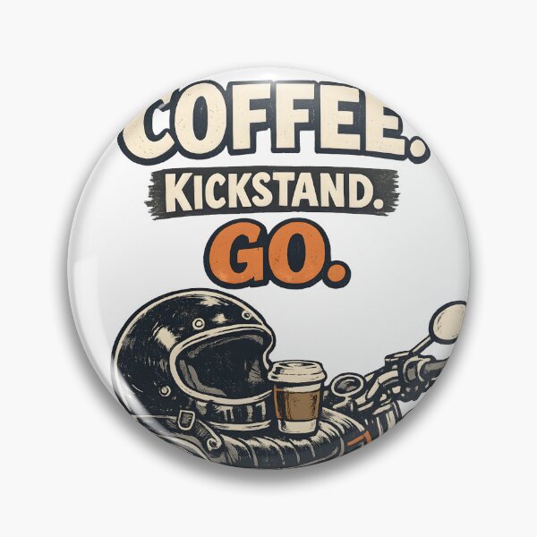 Item preview, Coffee Kickstand Go Funny Motorcycle Rider Shirt designed and sold by Naviora.