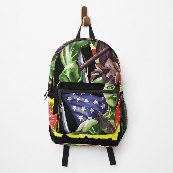 Item preview, Green Monster Holding Mop With Flag designed and sold by TWOBROTHERS DESIGNS.