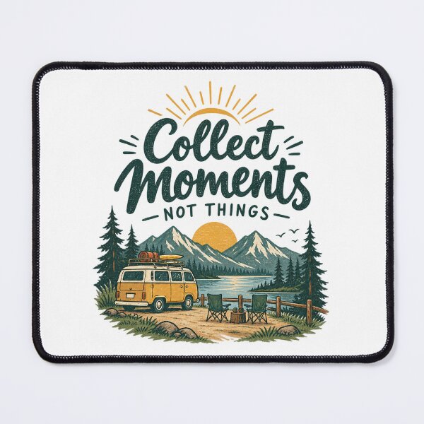 Item preview, Collect Moments Not Things – Vintage Camping & Adventure Design designed and sold by 50Pxels.
