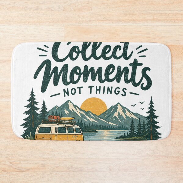 Item preview, Collect Moments Not Things – Vintage Camping & Adventure Design designed and sold by 50Pxels.