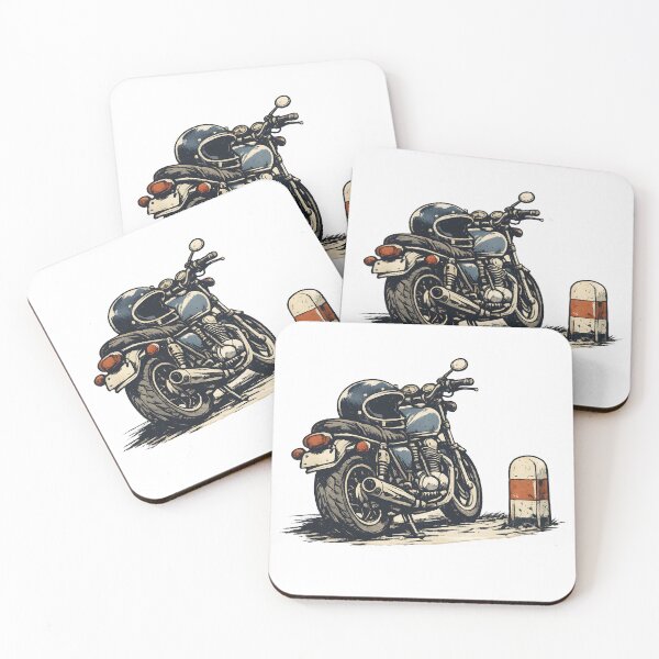Item preview, Empty Road Vintage Motorcycle Hand Drawn Rider Art designed and sold by Naviora.
