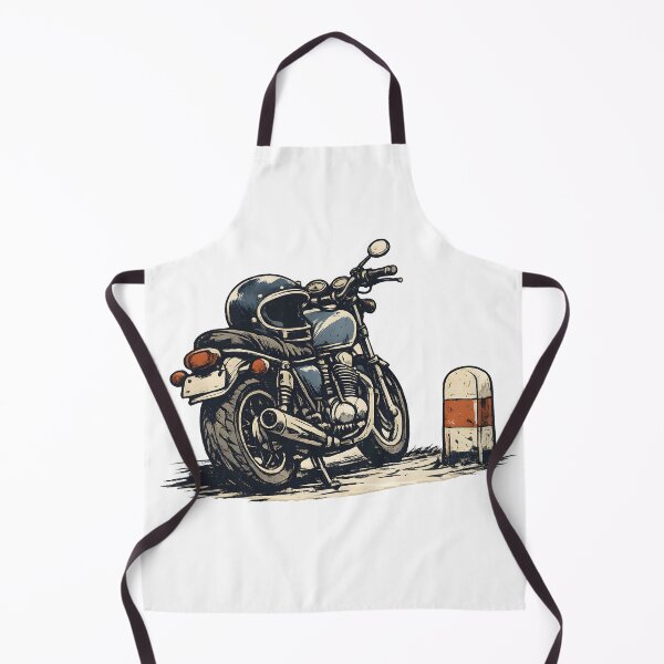 Item preview, Empty Road Vintage Motorcycle Hand Drawn Rider Art designed and sold by Naviora.