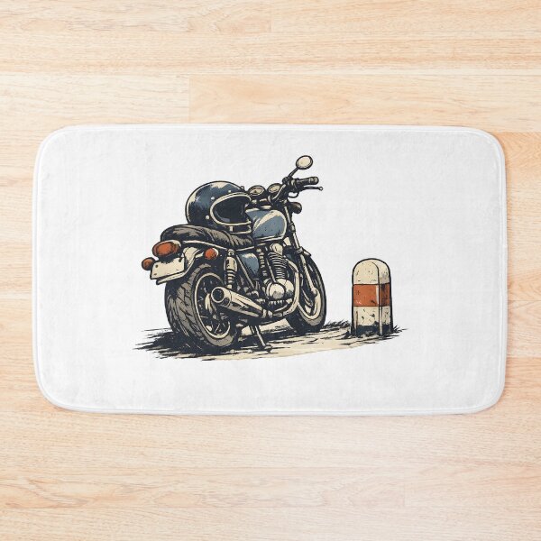 Item preview, Empty Road Vintage Motorcycle Hand Drawn Rider Art designed and sold by Naviora.