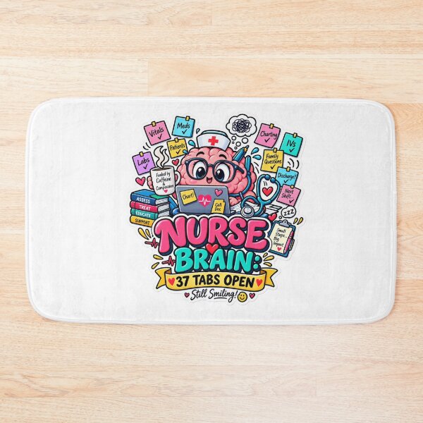 Item preview, Nurse Brain 37 Tabs Open – Funny Nurse Nursing Sticker designed and sold by Dr. Heartbeat.