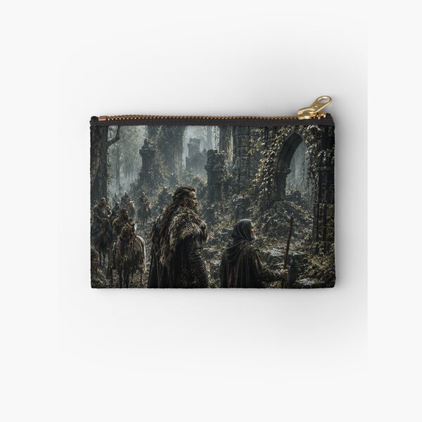 Item preview, Ancient Forest Ruins | Lost Civilization Dark Fantasy Art | Misty Medieval Fantasy Wall Print designed and sold by Element Horizon Studio.