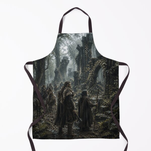 Item preview, Ancient Forest Ruins | Lost Civilization Dark Fantasy Art | Misty Medieval Fantasy Wall Print designed and sold by Element Horizon Studio.