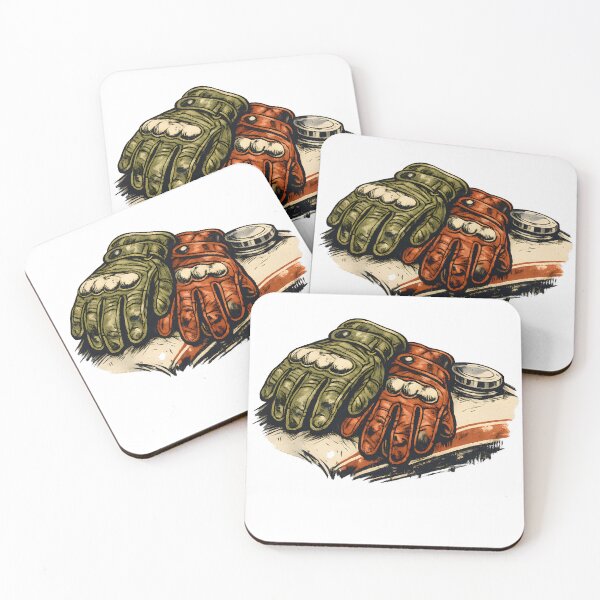 Item preview, After The Ride Motorcycle Gloves Vintage Rider Art designed and sold by Naviora.