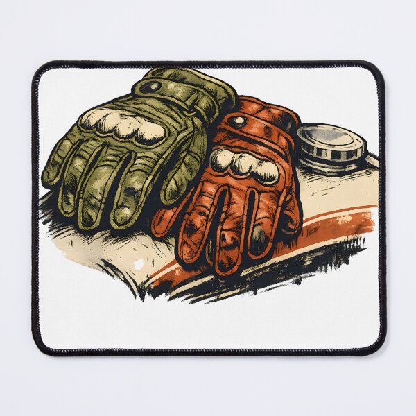 Item preview, After The Ride Motorcycle Gloves Vintage Rider Art designed and sold by Naviora.