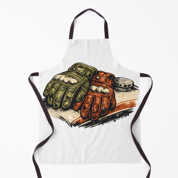 Item preview, After The Ride Motorcycle Gloves Vintage Rider Art designed and sold by Naviora.
