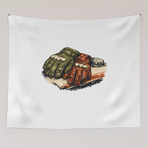 Item preview, After The Ride Motorcycle Gloves Vintage Rider Art designed and sold by Naviora.
