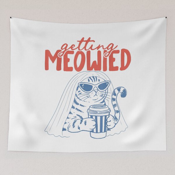 Item preview, Getting Meowied Funny Cat Bride Cat Wedding Bachelorette designed and sold by MiteKangerin.