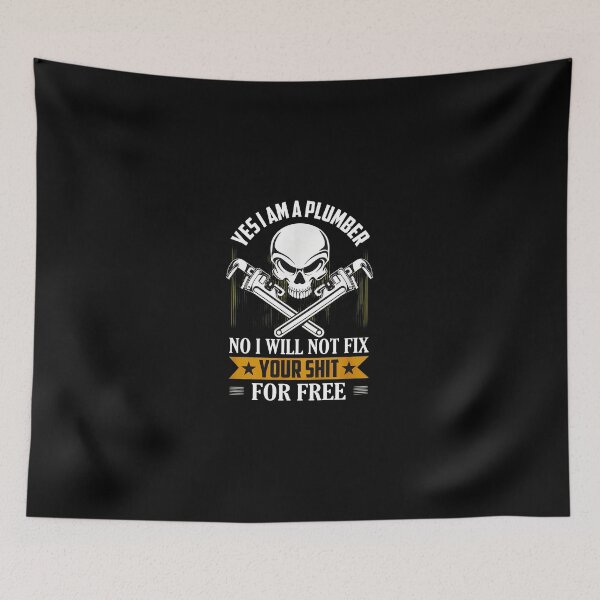 Item preview, Plumber Skull Wrench Funny Fix Shit Free designed and sold by SalvadorEllison.