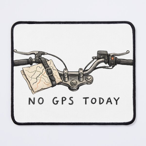 Item preview, No GPS Today Motorcycle Road Trip Rider Design designed and sold by Naviora.