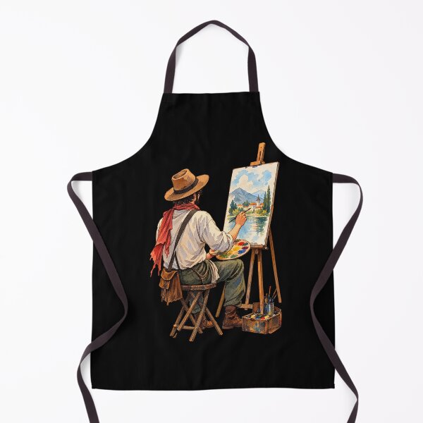Item preview, Watercolor Traveling Artist Painting a Mountain Village designed and sold by optimusprime39.