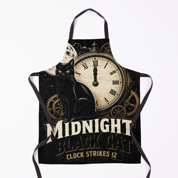 Item preview, Midnight Black Cat Clock Strikes 12 Noir Comic designed and sold by KristenosNehk.