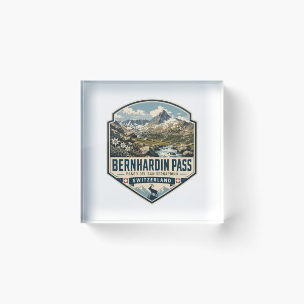 Item preview, Bernhardin Pass Passo Del San Bernardino Switzerland Travel Hiking Alpine Mountain Souvenir designed and sold by Star3NowForMe.