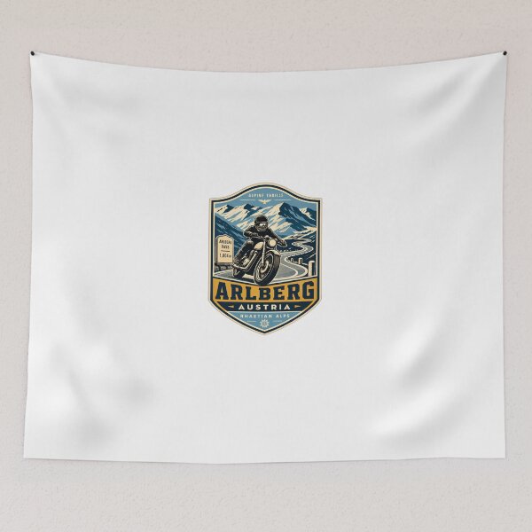 Item preview, Arlberg Austria Rhaetian Alps Motorcycle Travel Alpine Thrills designed and sold by Star3NowForMe.