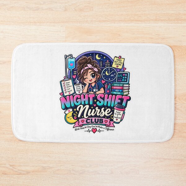 Item preview, Night Shift Nurse Club – Funny Night Shift Nursing Sticker designed and sold by Dr. Heartbeat.