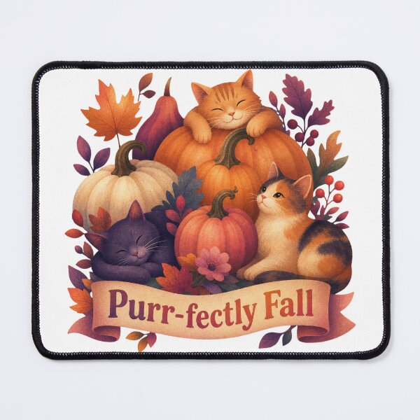 Item preview, Purr-fectly Fall Cute Autumn Cats Pumpkins designed and sold by CRMediaGroup.