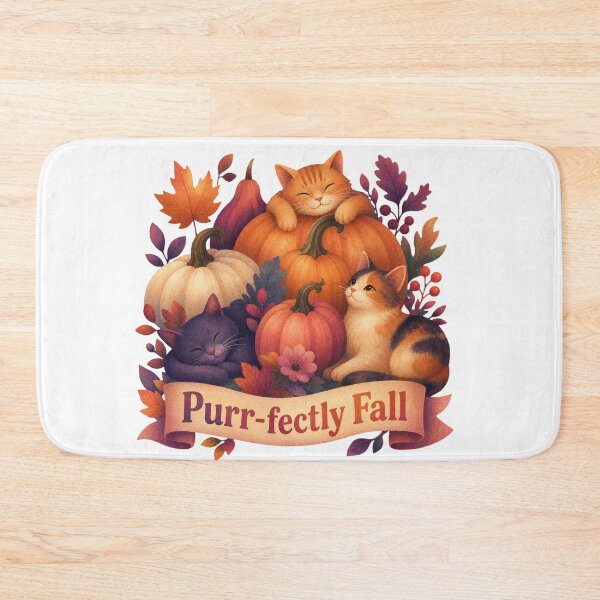 Item preview, Purr-fectly Fall Cute Autumn Cats Pumpkins designed and sold by CRMediaGroup.