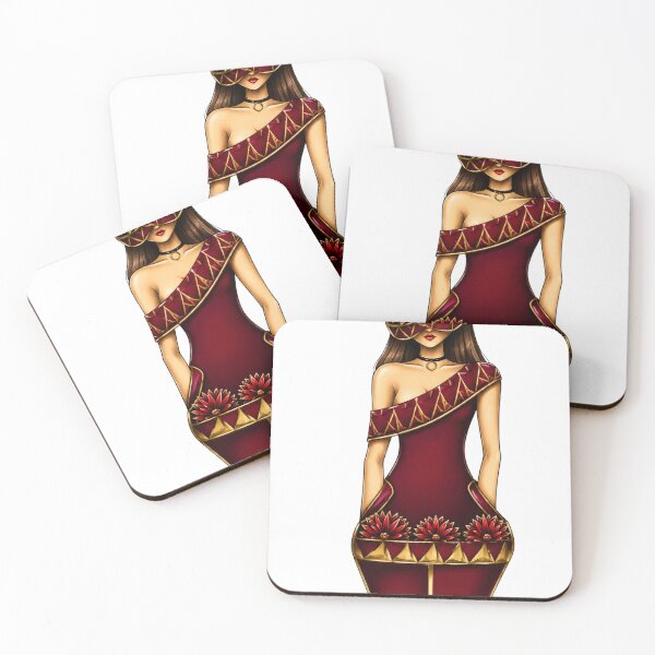 Item preview, Burgundy Elegance - Royal Fashion Illustration designed and sold by EsenciaYEstilo.