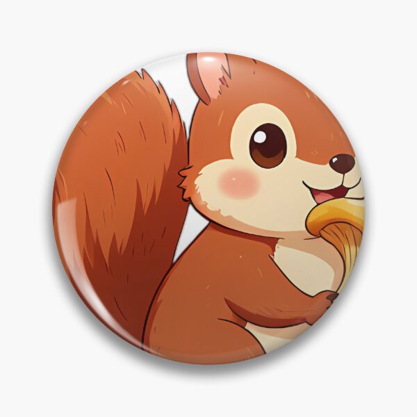 Item preview, Cute Red Squirrel with Golden Chanterelle designed and sold by pumsquare.
