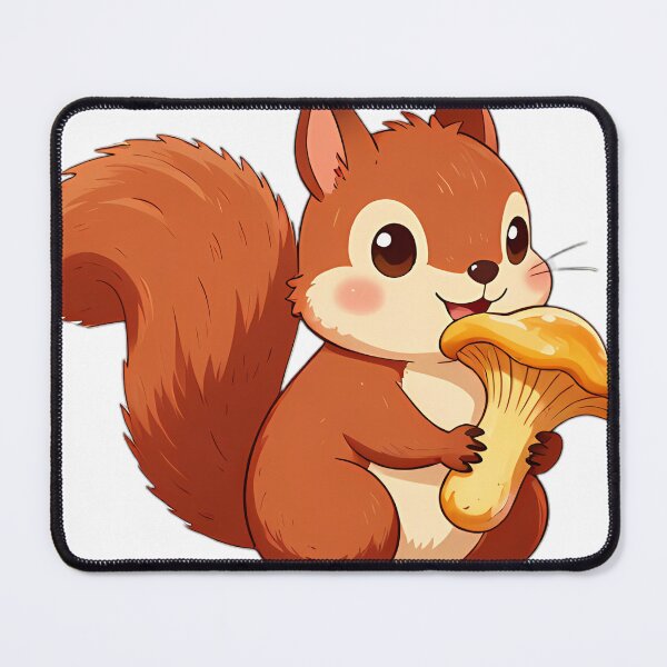 Item preview, Cute Red Squirrel with Golden Chanterelle designed and sold by pumsquare.