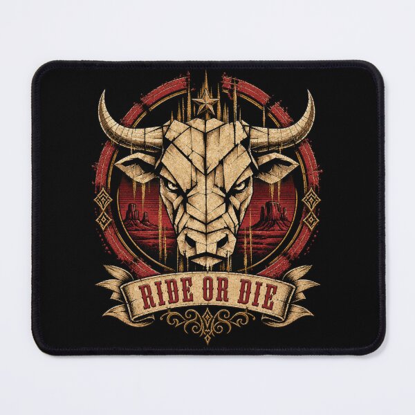 Item preview, Vintage Angus Bull "Ride or Die" Americana Graphic designed and sold by JonelCrafts.
