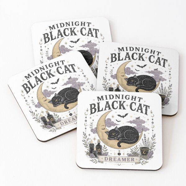 Item preview, Midnight Black Cat Dreamer Witchy Occult designed and sold by KristenosNehk.