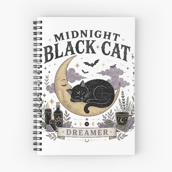 Item preview, Midnight Black Cat Dreamer Witchy Occult designed and sold by KristenosNehk.