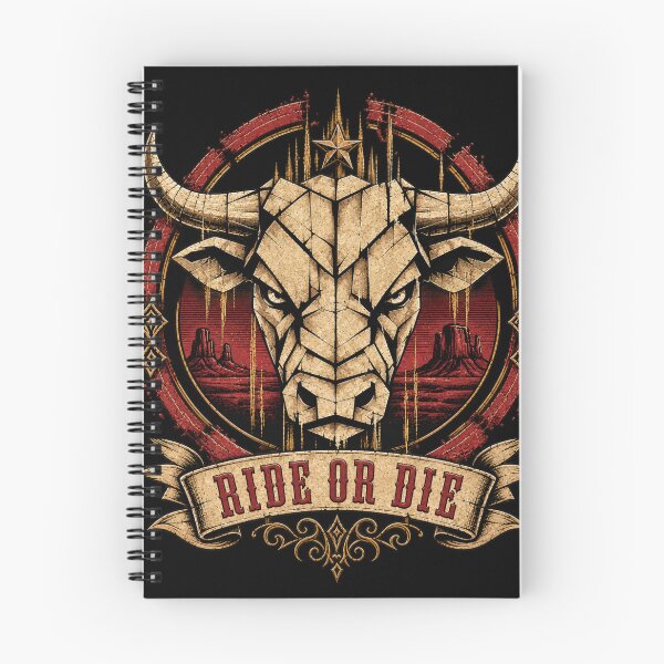 Item preview, Vintage Angus Bull "Ride or Die" Americana Graphic designed and sold by JonelCrafts.