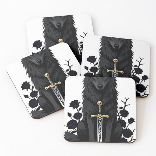 Item preview, Gothic Shadow Wolf Dagger and Black Rose designed and sold by IllumeInk.