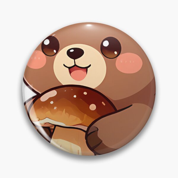 Item preview, Cute Brown Bear Cub with King Bolete Porcini designed and sold by pumsquare.