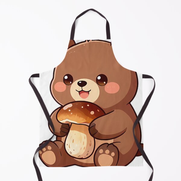 Item preview, Cute Brown Bear Cub with King Bolete Porcini designed and sold by pumsquare.