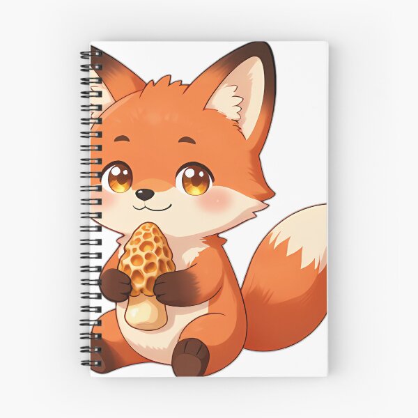 Item preview, Cute Red Fox Kit with Morel Mushroom designed and sold by pumsquare.