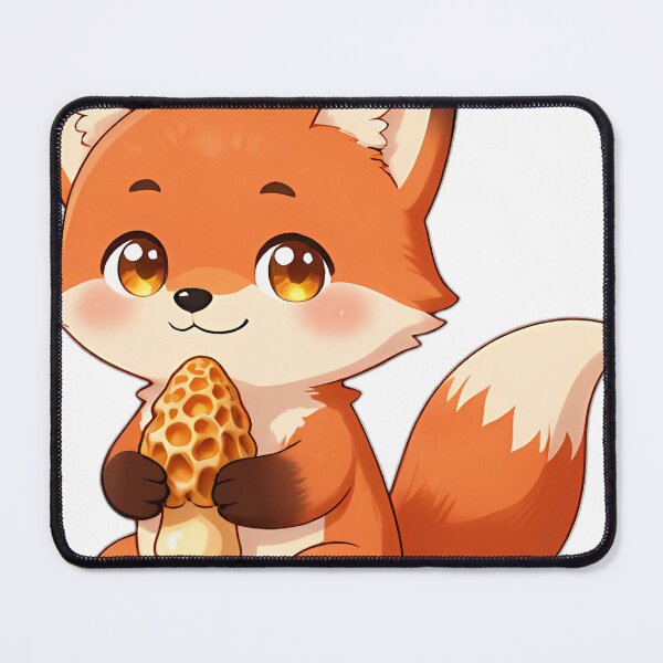 Item preview, Cute Red Fox Kit with Morel Mushroom designed and sold by pumsquare.