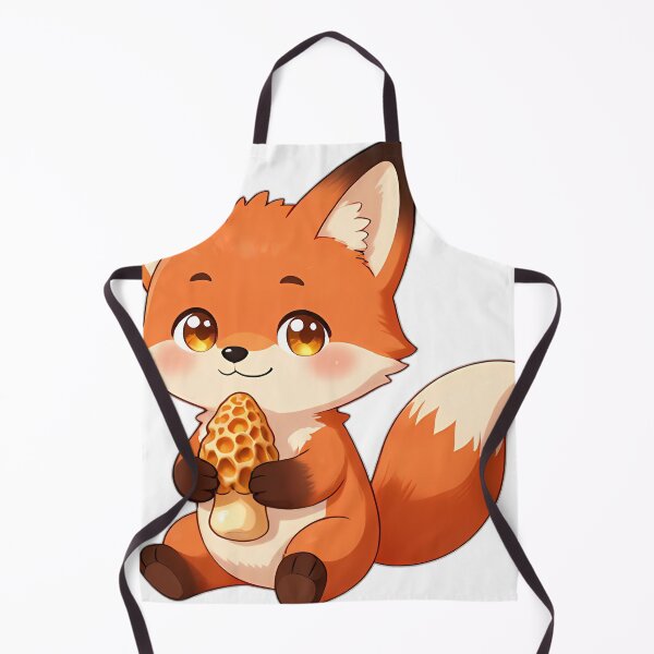 Item preview, Cute Red Fox Kit with Morel Mushroom designed and sold by pumsquare.