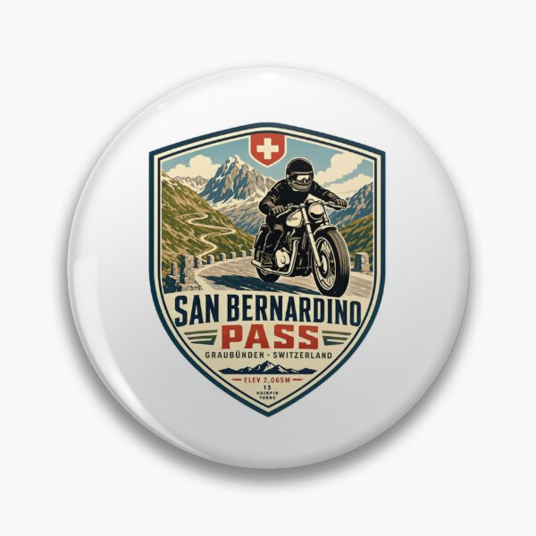 Item preview, San Bernardino Pass Graubünden Switzerland Motorcycle Rider designed and sold by Star3NowForMe.