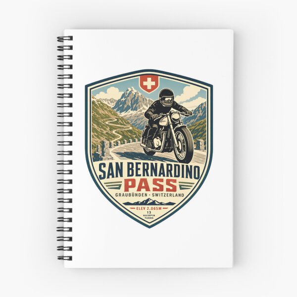 Item preview, San Bernardino Pass Graubünden Switzerland Motorcycle Rider designed and sold by Star3NowForMe.