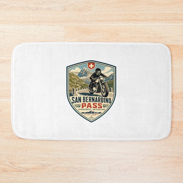 Item preview, San Bernardino Pass Graubünden Switzerland Motorcycle Rider designed and sold by Star3NowForMe.