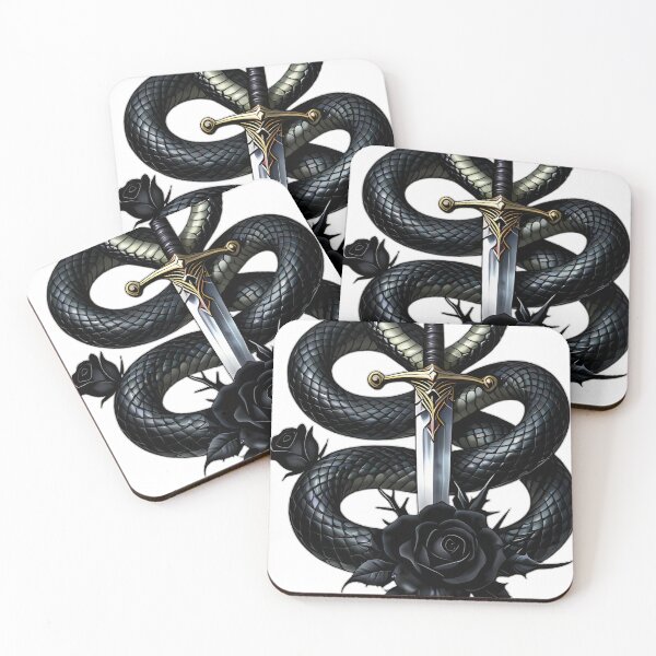Item preview, Gothic Emerald Viper Dagger and Black Rose designed and sold by IllumeInk.